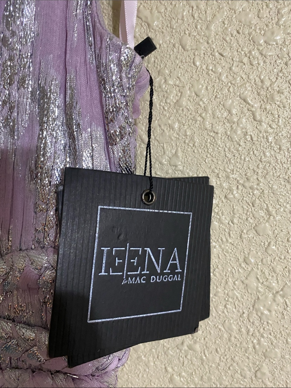 NWT Ieena for Mac Duggal Lilac Braided Strap A-line Floral Gown 9310 Size 6 - Picture 8 of 16